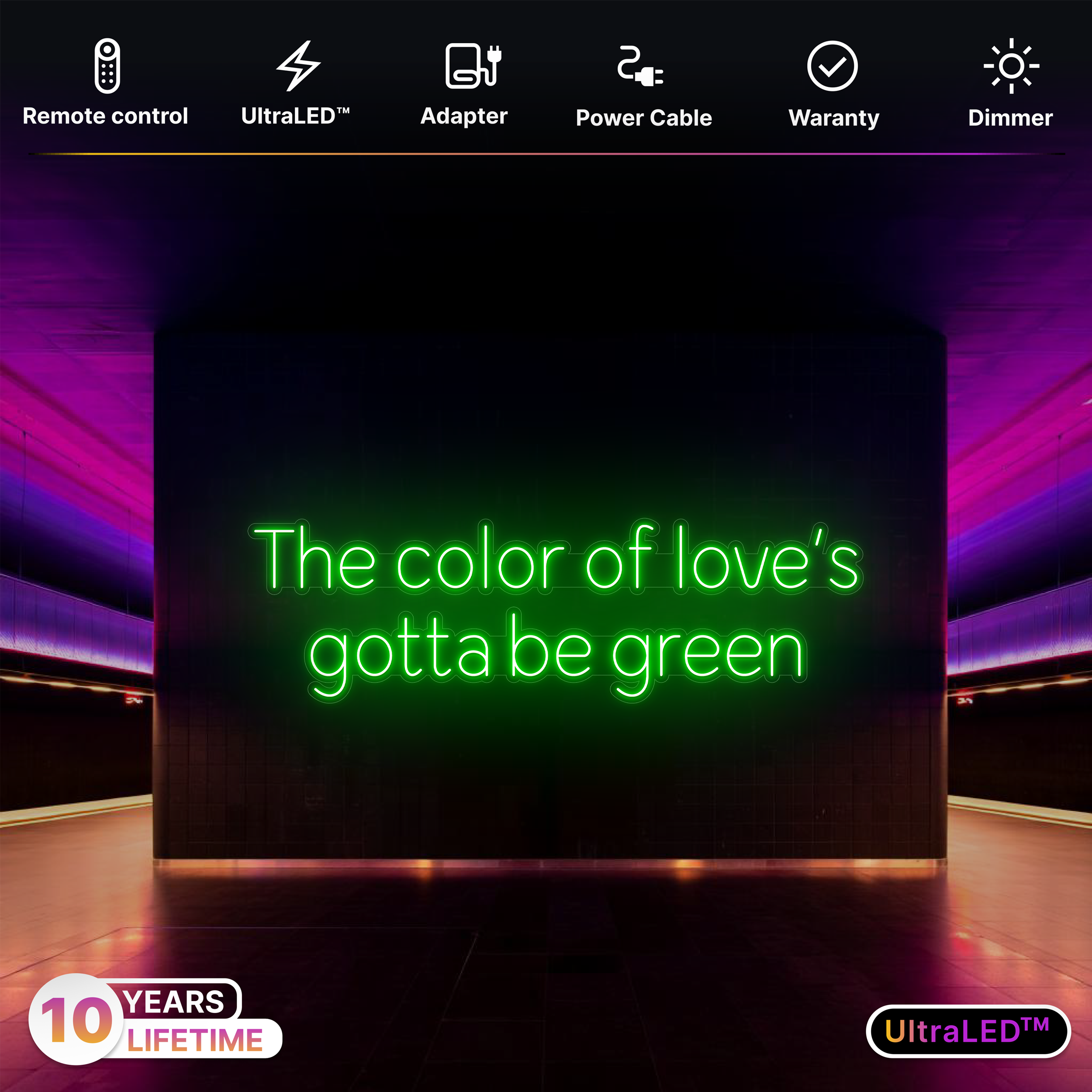 The color of love's gotta be green