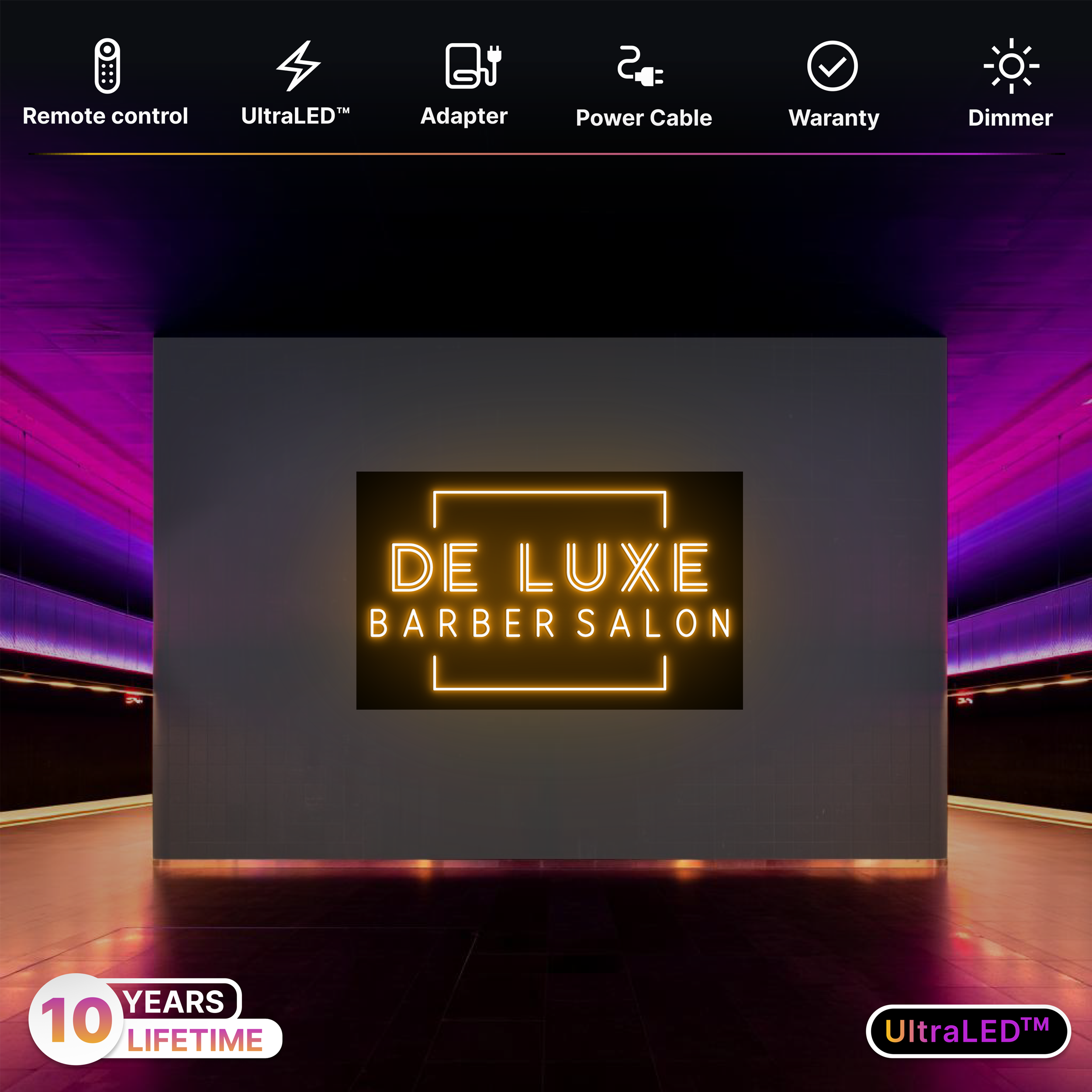 DE LUXE BARBER SALON outside