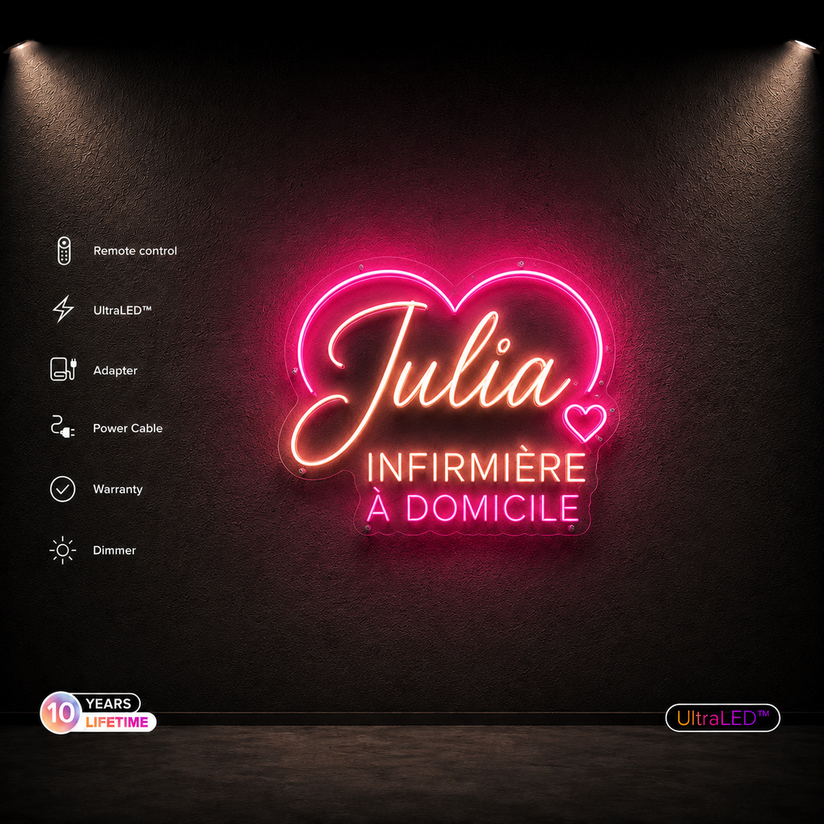 Custom Neon Sign - Julia - Medicasoins