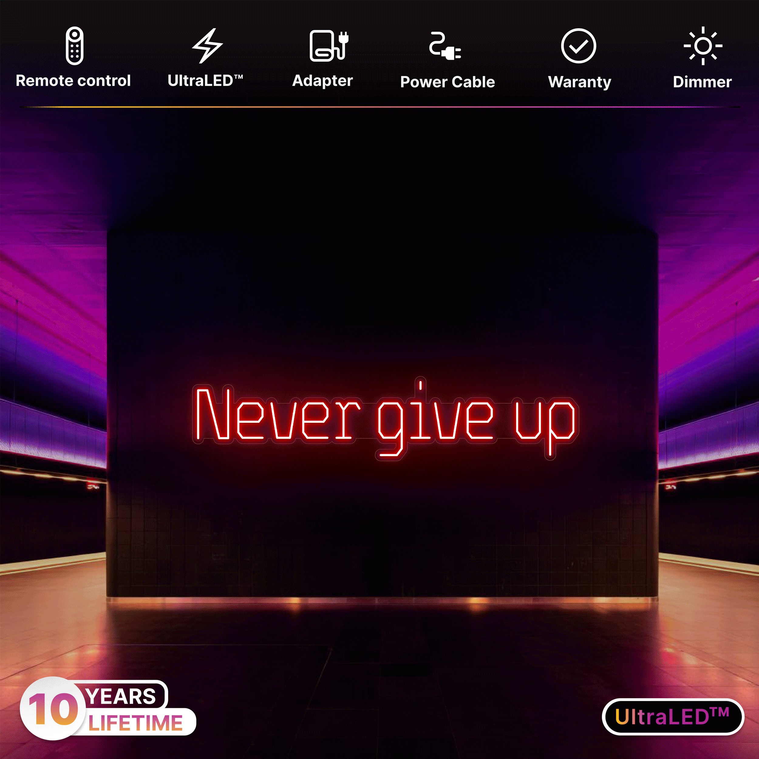 Never give up